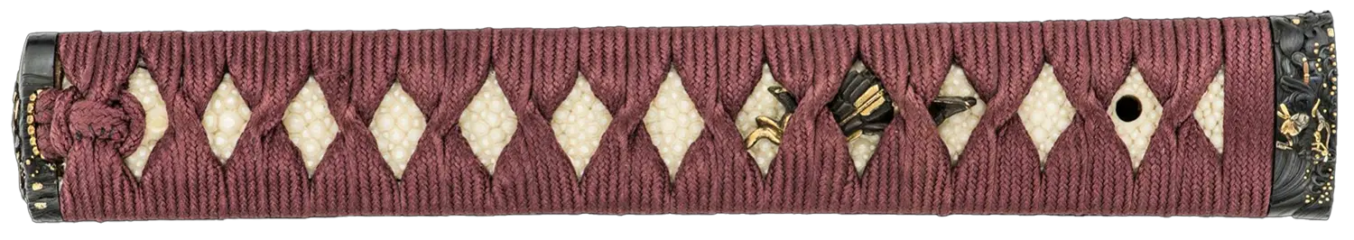 Tsuka tréssée fuchi-kashira