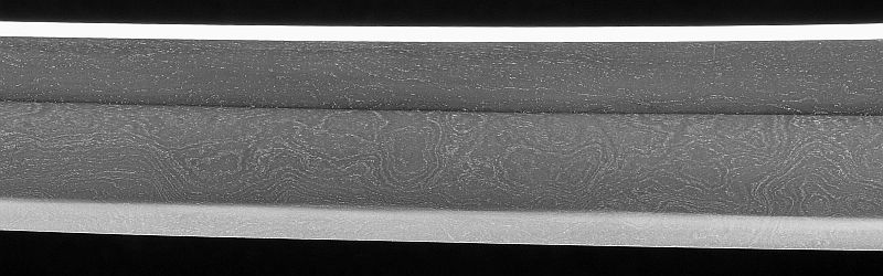 Mokume hada sabre japon