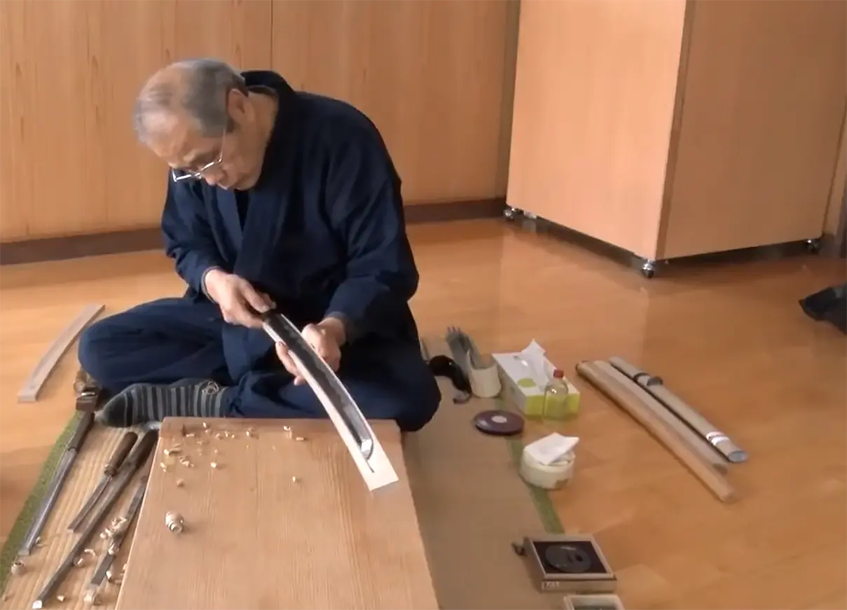 fabrication fourreau katana