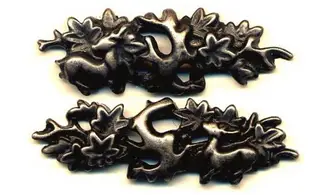 Menuki Cerf et feuilles d'automne