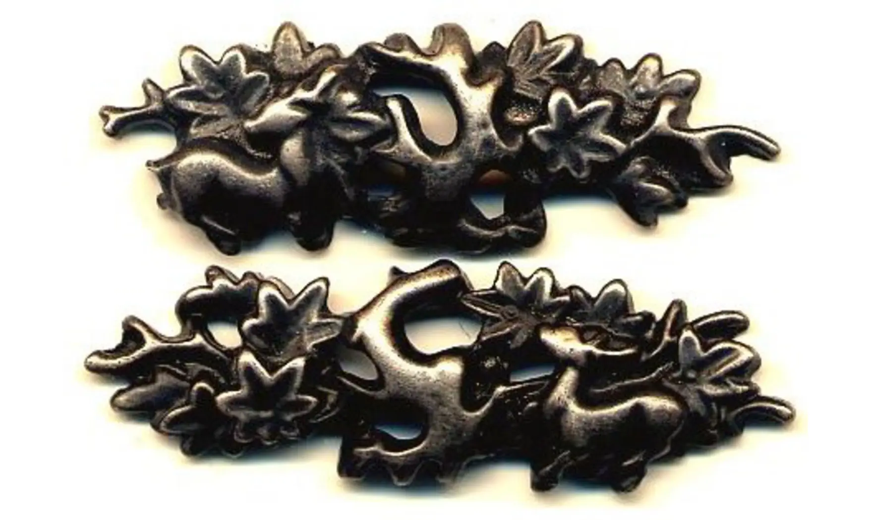 Menuki Cerf et feuilles d'automne