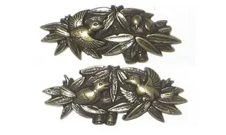 Menuki Date bambou et moineau