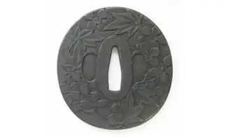 Tsuba feuilles d'automne