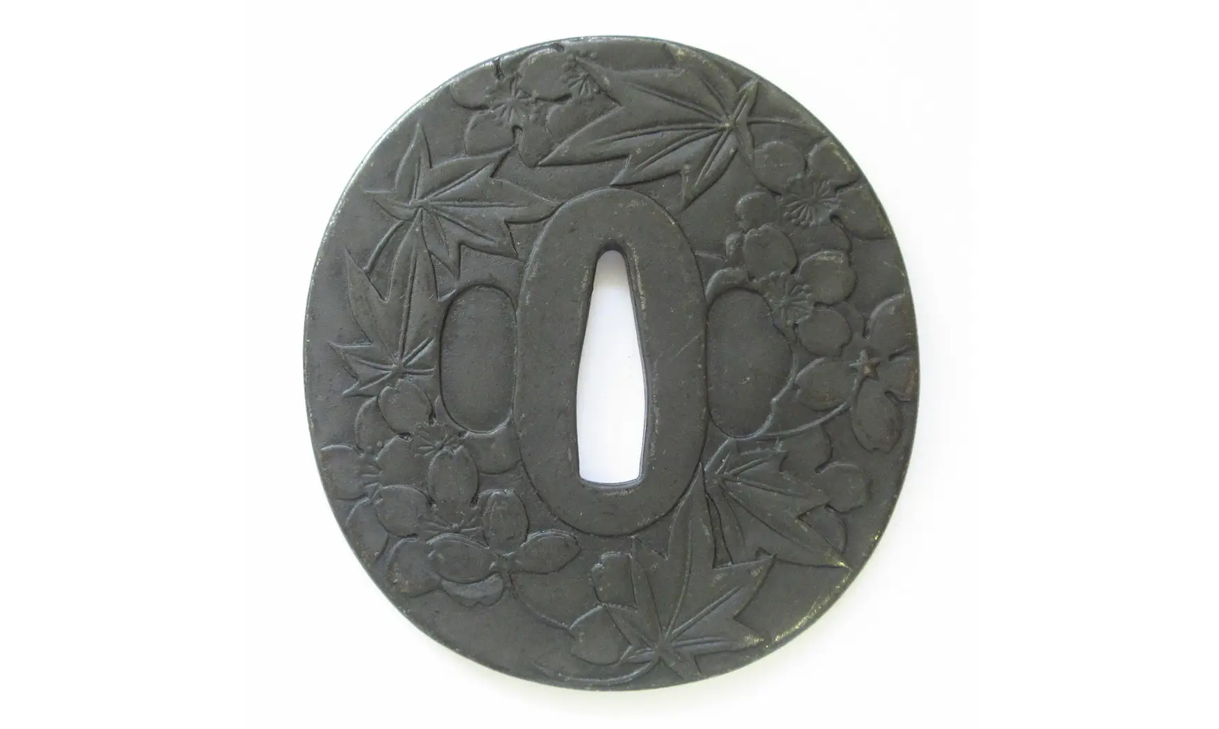 Tsuba feuilles d'automne