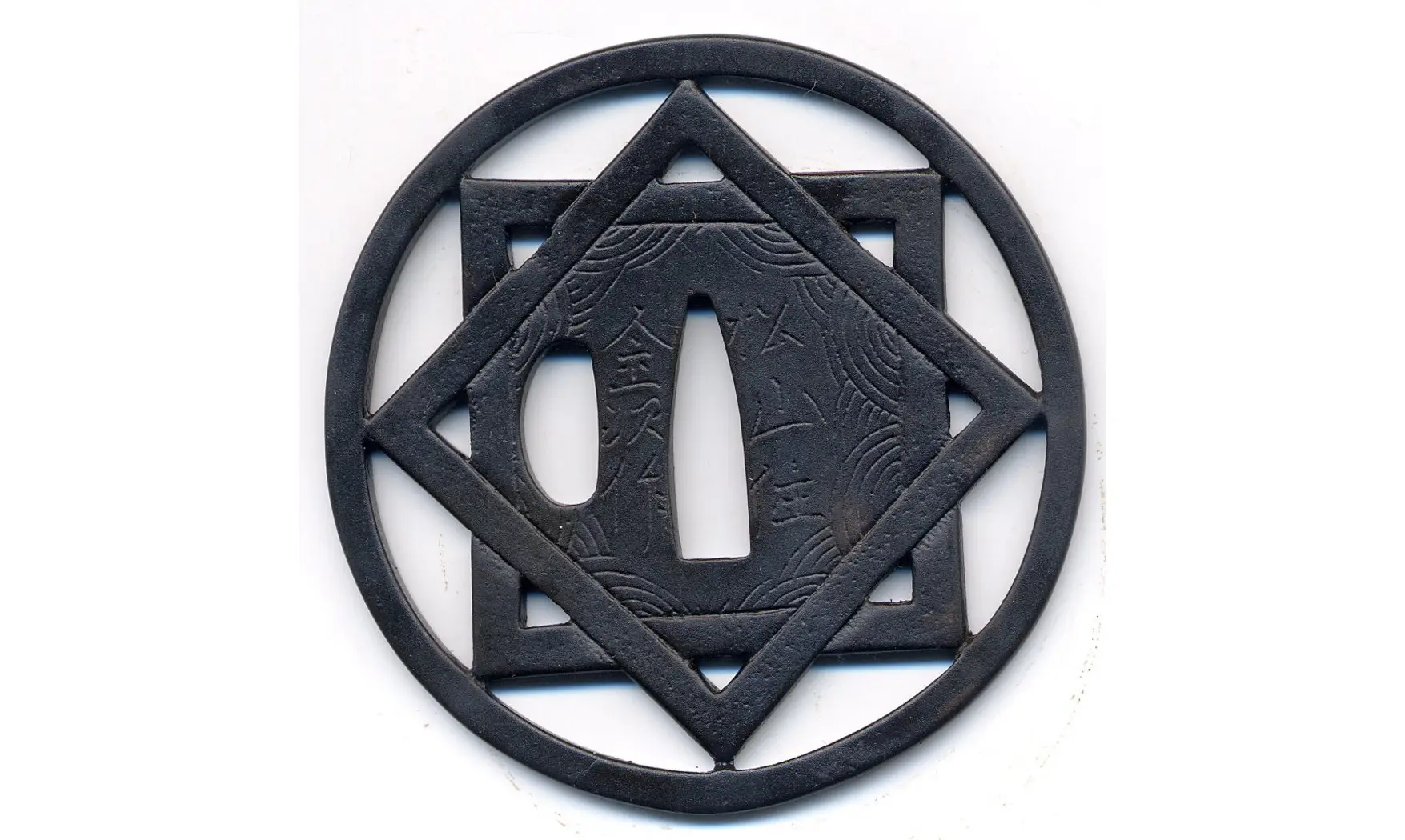 Tsuba Dessin de balustrade