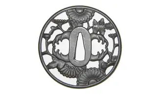 Tsuba Fleur Chrysanthème