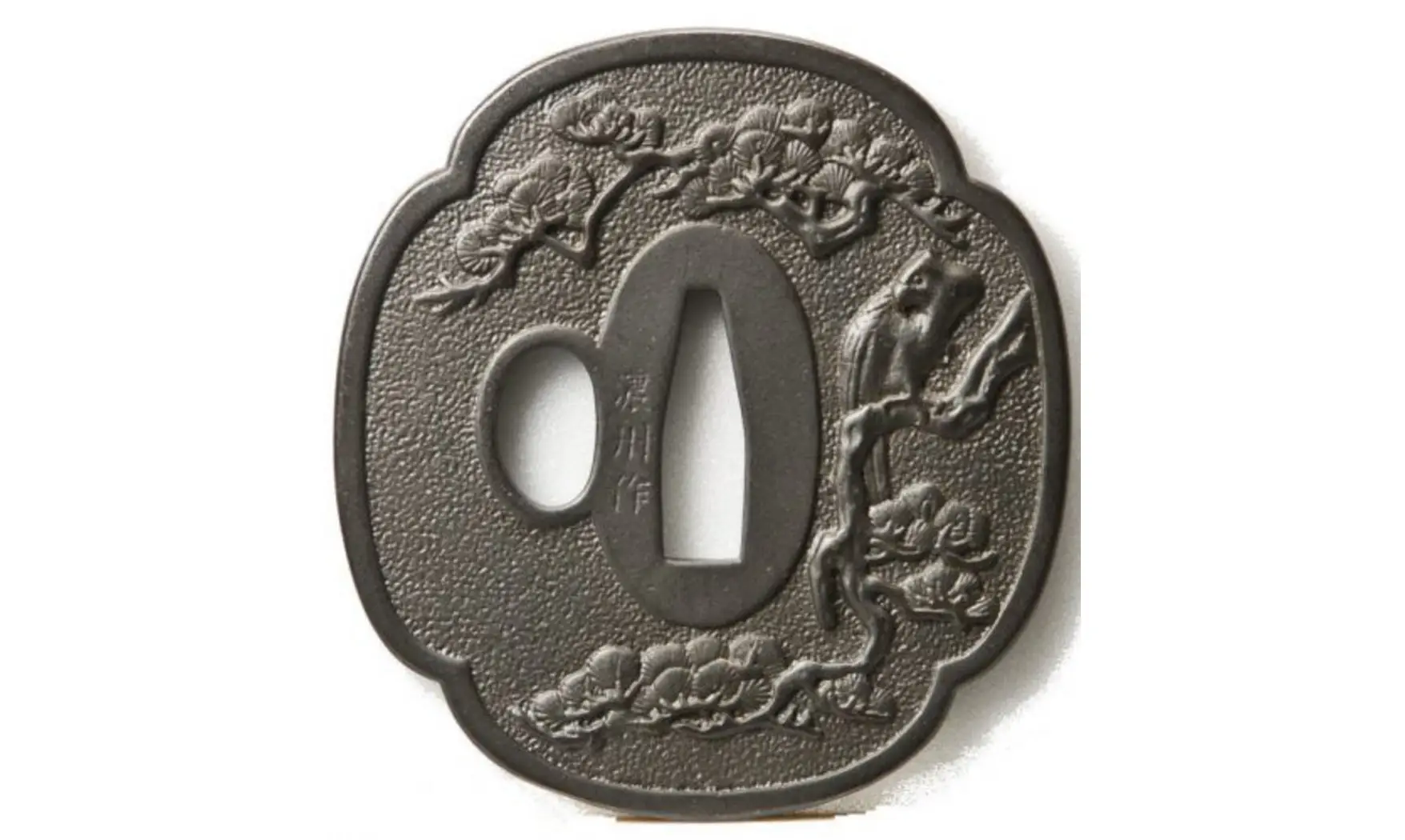 Tsuba Faucon et pin