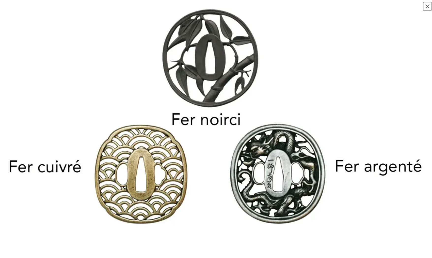 Choix de la finition de la tsuba