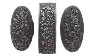 Fuchi-Kashira-Kojiri Fleur de chrysanthè