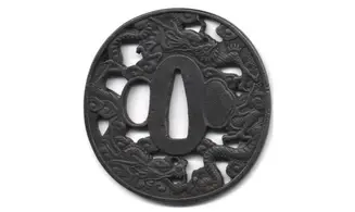 Tsuba nuage de dragons